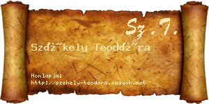 Székely Teodóra névjegykártya