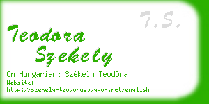 teodora szekely business card